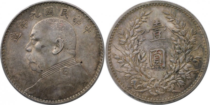 Dollar 1920 
Weltmünzen und Medaillen, China. Brustbild von Yuan Shih Kai in Un...