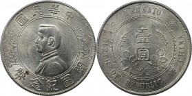 Dollar 1927 
Weltmünzen und Medaillen, China. Präsident Sun-Yat-sen. Gründung der Republik. Dollar 1927, Silber. Sehr schön-vorzüglich
