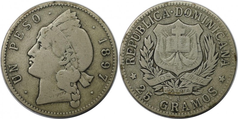 Peso (25 Gramos) 1897 A
Weltmünzen und Medaillen, Dominikanische Republik / Dom...