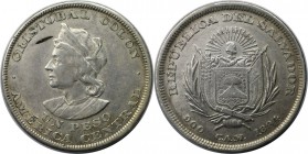 1 Peso 1894 CAM
Weltmünzen und Medaillen, El Salvador. Kolumbus. 1 Peso 1894 CAM, Silber. KM 115.1. Sehr schön+