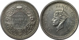 1 Rupee 1945 
Weltmünzen und Medaillen, Indien / India. Britisch Indien. Georg VI. (1936-1947). 1 Rupee 1945, Silber. KStempelglanz