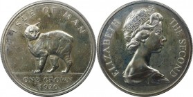 1 Crown 1970 
Weltmünzen und Medaillen, Isle of Man. "Manx-Katze". 1 Crown 1970, Silber. KM 18a. Polierte Platte