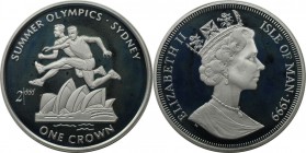 1 Crown 1999 
Weltmünzen und Medaillen, Isle of Man. Olympische Spiele 2000 in Sydney - Hürdenlauf. 1 Crown 1999, Silber. KM 930a. Polierte Platte