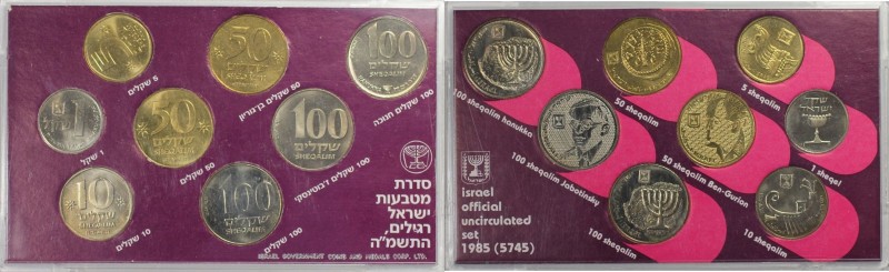 Set 1985 
Weltmünzen und Medaillen, Israel, Lots und Sammlungen. Set 1985. KM M...