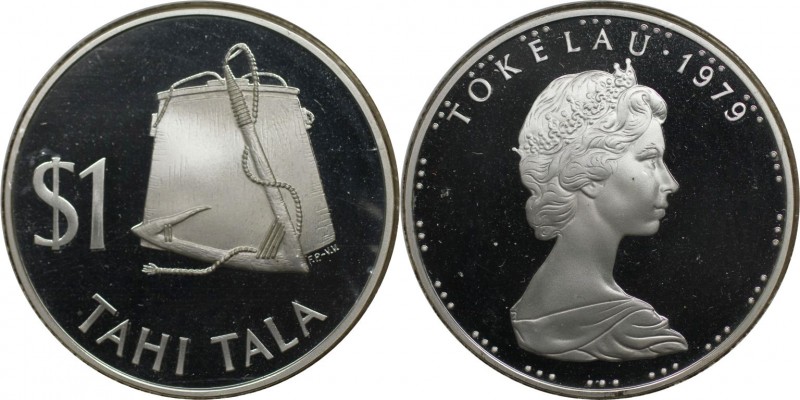 1 Tala 1979 
Weltmünzen und Medaillen, Tokelau. Elizabeth II. 1 Tala 1979, Silb...