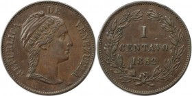 1 Centavo 1862 
Weltmünzen und Medaillen, Venezuela. 1 Centavo 1862, Kupfer. Vorzüglich+