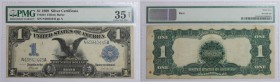 1 Dollar 1899 
Banknoten, USA / Vereinigte Staaten von Amerika, Silver Certificates. 1 Dollar 1899. Fr. 234. PMG 35