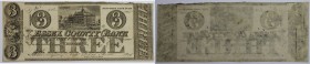 3 Dollars 1850 
Banknoten, USA / Vereinigte Staaten von Amerika, Obsolete Banknotes. Keeseville, NY- Essex County Bank Spurious. 3 Dollars 1850. (Oct...