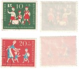 Lot von 2 Stück 1957 
Briefmarken / Postmarken, Deutschland / Germany. BRD. Erholungsplätze für Berliner Kinder. Lot von 2 Stück 1957. L.250-251. ⊛...