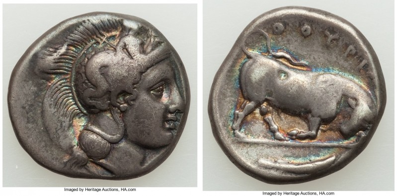 LUCANIA. Thurium. Ca. 400-350 BC. AR stater or nomos (21mm, 7.64 gm, 8h). Fine. ...