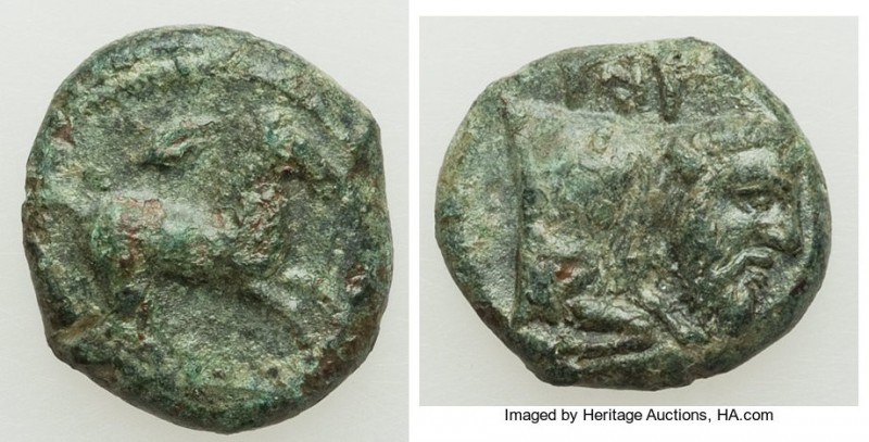 SICILY. Panormus (Sys or Ziz). Ca. 317-280 BC. AE (13mm, 1.85 gm, 9h). XF. Horse...