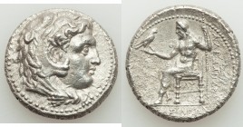 MACEDONIAN KINGDOM. Alexander III the Great (336-323 BC). AR tetradrachm (26mm, 16.54 gm, 7h). AU, porosity. Early posthumous issue of 'Babylon', ca. ...