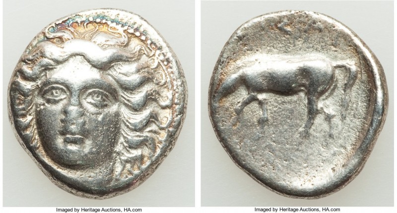 THESSALY. Larissa. Ca. 380-365 BC. AR drachm (19mm, 5.59 gm, 1h). Fine, brushed....