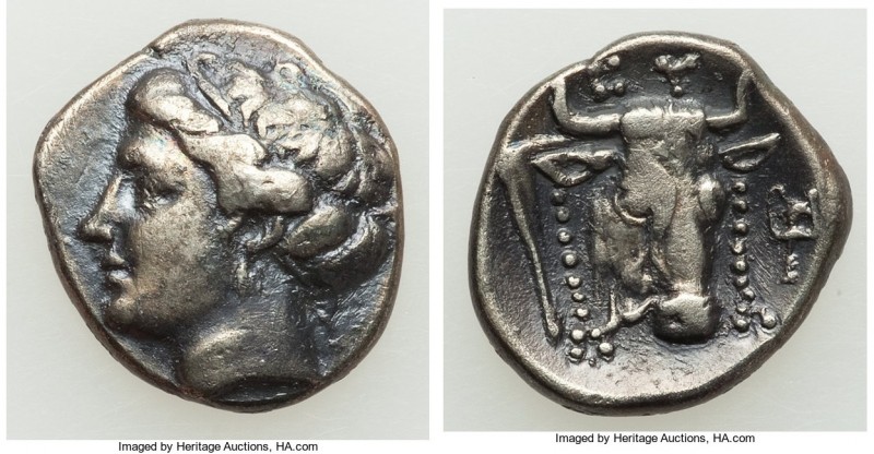 EUBOEA. Euboean League. Ca. 304-290 BC. AR drachm (17mm, 3.57 gm, 11h). VF. Head...