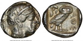 ATTICA. Athens. Ca. 440-404 BC. AR tetradrachm (25mm, 17.19 gm, 7h). NGC MS 4/5 - 4/5. Mid-mass coinage issue. Head of Athena right, wearing crested A...