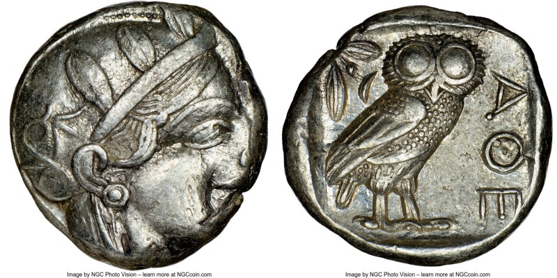 ATTICA. Athens. Ca. 440-404 BC. AR tetradrachm (23mm, 17.20 gm, 9h). NGC Choice ...