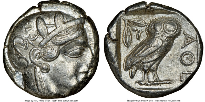 ATTICA. Athens. Ca. 440-404 BC. AR tetradrachm (23mm, 17.19 gm, 1h). NGC XF 3/5 ...