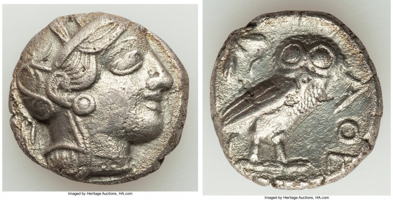 ATTICA. Athens. Ca. 440-404 BC. AR tetradrachm (24mm, 16.33 gm, 8h). XF, porosit...