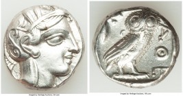 ATTICA. Athens. Ca. 440-404 BC. AR tetradrachm (24mm, 17.04 gm, 8h). VF, scratches. Mid-mass coinage issue. Head of Athena right, wearing crested Atti...