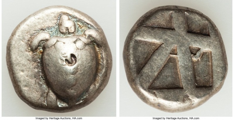 SARONIC ISLANDS. Aegina. Ca. 470/465-445/440 BC. AR stater (20mm, 12.26 gm). VF,...