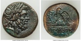 PONTUS. Amisus. Time of Mithradates VI Eupator (ca. 85-65 BC). AE (20mm, 8.01 gm, 11h). AU. Laureate head of Zeus right / AMIΣOY, eagle standing left ...