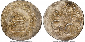 MYSIA. Pergamum. Ca. 180/167-133 BC. AR cistophorus (27mm, 12.84 gm, 11h). NGC Choice AU 5/5 - 4/5. Ca. 160-150 BC. Cista mystica with serpent; all wi...