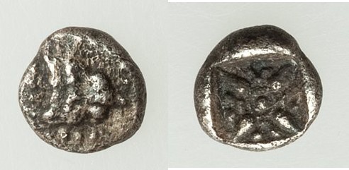 IONIA. Miletus. Ca. 600-550 BC. AR 1/64 stater or tetartemorion (5mm, 0.20 gm). ...