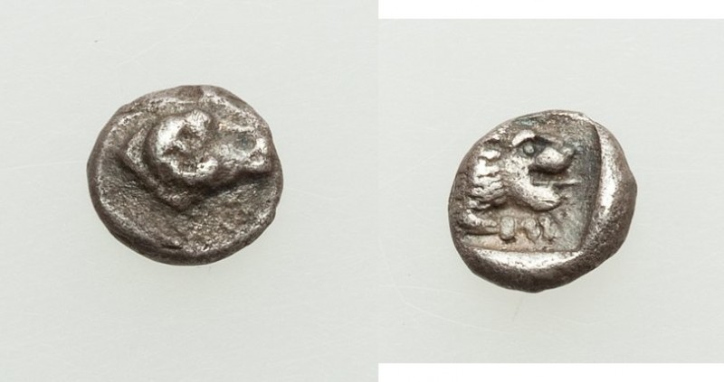 CARIA. Uncertain mint. Ca. 4th century BC. AR tetartemorion (6mm, 0.35 gm, 7h). ...