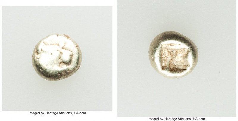 LYDIAN KINGDOM. Alyattes or Croesus (ca. 610-546 BC). EL 1/12 stater or hemihect...