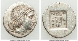 LYCIAN LEAGUE. Masicytes. Ca. 48-20 BC. AR hemidrachm (16mm, 1.90 gm, 12h). AU. Series 4. Head of Apollo right, wearing taenia / ΛΥΚΙΩΝ, cithara (lyre...