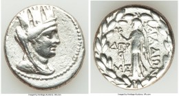 PHOENICIA. Aradus. Ca. 138/7-44/3 BC. AR tetradrachm (27mm, 15.03 gm, 12h). Fine, polished. Dated Civic Year 184 (76/5 BC). Veiled, draped, and turret...