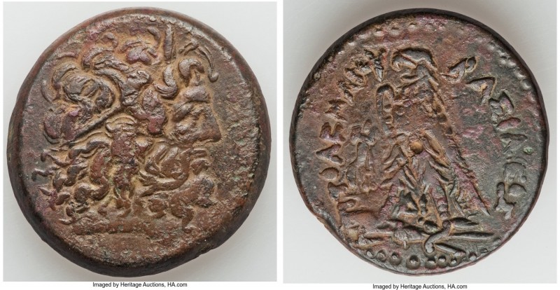 PTOLEMAIC EGYPT. Ptolemy IV Philopator (222-205/4 BC). AE triobol (35mm, 31.93 g...