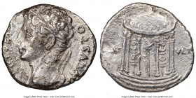 Augustus (27 BC-AD 14). AR denarius (19mm, 5h). NGC VG. Spain (Colonia Patricia?), 19-18 BC. CAESARI AVGVSTO, laureate head of Augustus left / MAR - V...