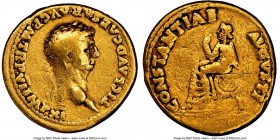 Claudius I (AD 41-54). AV aureus (19mm, 7.62 gm, 4h). NGC VG 5/5 - 3/5, marks. Rome, AD 46-47. TI•CLAVD•CAESAR•AVG•P•M•TR•P•VI•IMP•XI, laureate head o...