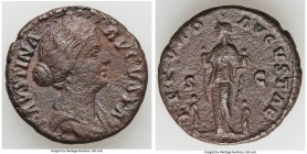Faustina Junior (AD 147-175/6). AE as (25mm, 9.58 gm, 12h). Choice VF, porosity. Rome, AD 161-175. FAVSTINA-AVGVSTA, draped bust of Faustina Junior ri...