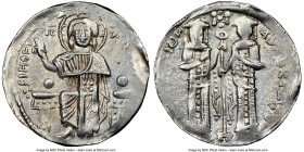 Andronicus II Palaeologus and Michael IX (AD 1294-1320). Anonymous Issue. AR basilicon (21mm, 6h). NGC Choice XF, brushed. Constantinople, AD 1304-132...