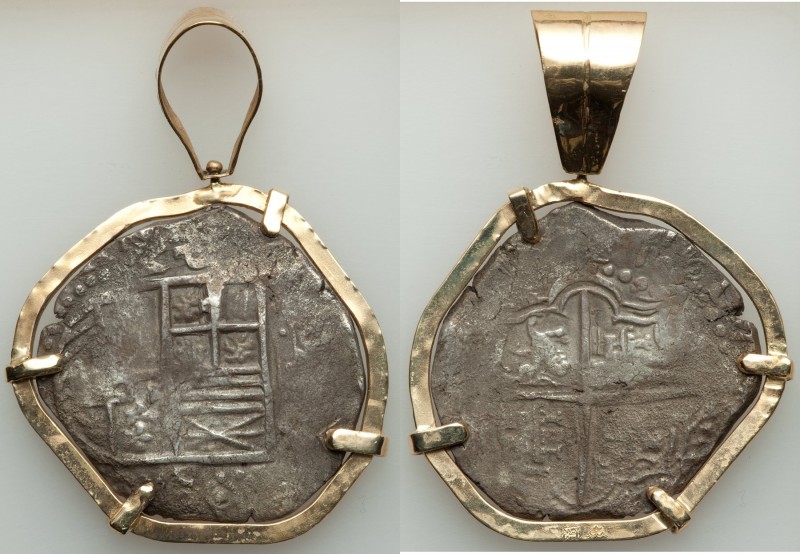 Philip III Cob 8 Reales ND (1598-1621) Fine, Potosi mint, Cal-123. Coin in custo...