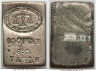 Irrawady Counting House (Rangoon) silver 6-1/2 Taels Bar ND (c. 1970s) XF (Residue), cf. KM-X16 (this weight unlisted). 49x32mm. 207.13gm. Displaying ...