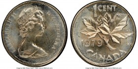 Elizabeth II Mint Error - Struck on Wrong Planchet Cent 1979 MS65 NGC, Royal Canadian mint, KM59.2. 2.1gm. Mint error struck cent struck on 10 cent pl...