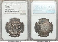 Republic silver "Beginning of the French Panama Canal" Medal 1880 AU Details (Cleaned) NGC, Plowman-CM5.2. By Louis-Oscar Roty. 35mm. Issued to those ...