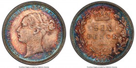 Victoria 6 Pence 1885 MS65 PCGS, KM757, S-3912. Luminescent teal peripheral toning with centers of gold and red. 

HID09801242017

© 2020 Heritage Auc...
