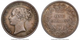 Victoria Shilling 1859 MS63 PCGS, KM734.1, S-3904. Satin surfaces in muted gold and gray. 

HID09801242017

© 2020 Heritage Auctions | All Rights Rese...