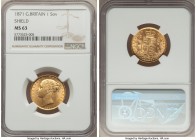 Victoria gold Sovereign 1871 MS63 NGC, KM752, S-3856. With die # 28. AGW 0.2355 oz. 

HID09801242017

© 2020 Heritage Auctions | All Rights Reserved