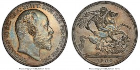 Edward VII Matte Proof Crown 1902 PR63 PCGS, KM803, S-3979. Teal blue base with golden overlay toning. 

HID09801242017

© 2020 Heritage Auctions | Al...