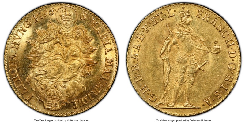 Franz II gold Ducat 1796 MS61 PCGS, KM410. AGW 0.1109 oz. 

HID09801242017

© 20...