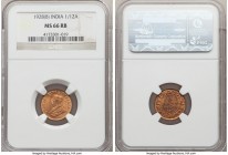 British India. George V 4-Piece Lot of Certified Fractional Annas NGC, 1) 1/12 Anna 1928-(b) - MS66 Red and Brown, Bombay mint 2) 1/12 Anna 1929-(c) -...