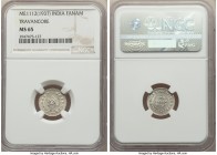 3-Piece Lot of Certified Assorted Issues NGC, 1) Travancore. Bala Rama Varma II Fanam ME 1112 (1936/7) - MS65, KM61 2) French India. Pondichery silver...