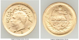 Muhammad Reza Pahlavi gold 1/4 Pahlavi SH 1354 (1975) UNC (Cleaned), KM1198. 16.5mm. 2.04gm. AGW 0.0589 oz.

HID09801242017

© 2020 Heritage Auctions ...
