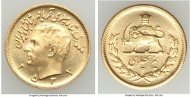 Muhammad Reza Pahlavi gold 1/2 Pahlavi MS 2537 (1978) UNC, KM1199. 19.3mm. 4.08gm. AGW 0.1177 oz. 

HID09801242017

© 2020 Heritage Auctions | All Rig...