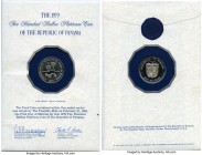 Republic platinum Proof "Panama Canal Treaty Implementation" 200 Balboas 1979, Franklin mint, KM61. Sold in the original Franklin mint packaging. APW ...